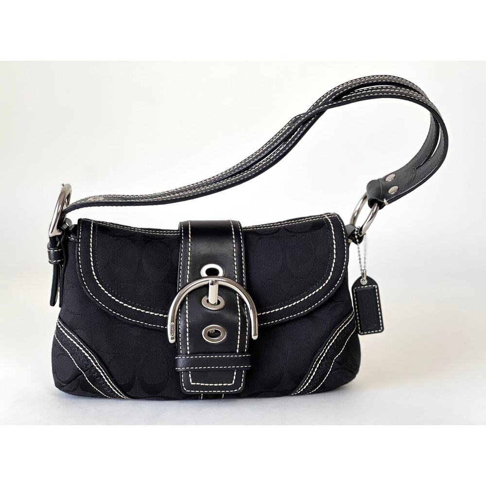 Vintage Coach Small Soho Black Signature shoulder bag 10602 - Picture 4 of 16